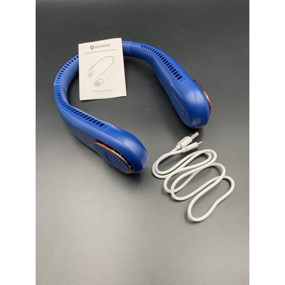 Powerful SWEETFULL S60 Neck Fan - Bladeless Cooling USB-C Rechargeable 4000mAh